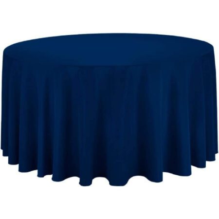 Premium Polyester Table cloth - 120" Round White Tablecloth for Wedding, Restaurant or Banquet