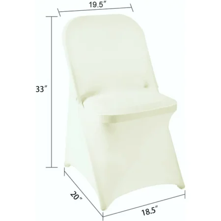 Ivory Spandex Stretchable Folding Chair Covers for Party Wedding Linens Decorations Dining Ceremony Reception Supplies