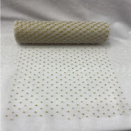 Silver or gold Sparkling Tulle Ribbon Roll Glitter Tulle Roll Tulle Spool for Decoration