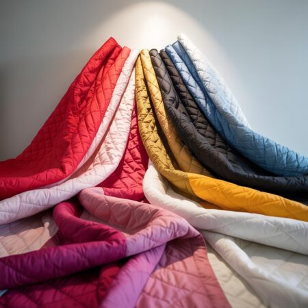 Polyester Quilted Padded Fabric by the Yard – Soft Insulated Quilted Material for Jackets, Vests, Cushions, Bedspreads & Home Décor Projects