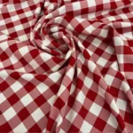 Checkered Gingham Polyester Fabric