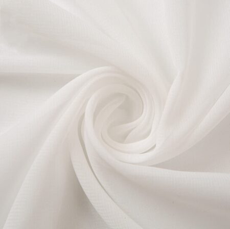 58/60" Solid Color Chiffon Fabric Rustic Sheer Bridal Wedding Party Decorations Backdrop, Off White