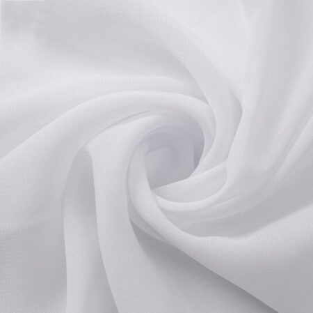 58/60" Solid Color Chiffon Fabric Rustic Sheer Bridal Wedding Party Decorations Backdrop, White