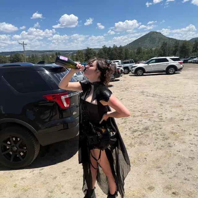 Customer creation by Tori — black chiffon costume