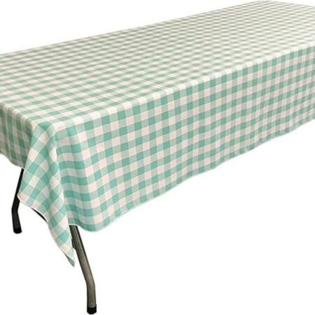 Gingham Tablecloth 60 x 108 Inches - 1 Inch Checkered Pattern, 100% Polyester Rectangular Table Cover