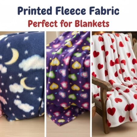 Printed Anti-Pill Polar Fleece Fabric by the Yard - Soft Cuddle Plush No-Sew Blanket Fabric, 58-60" Wide