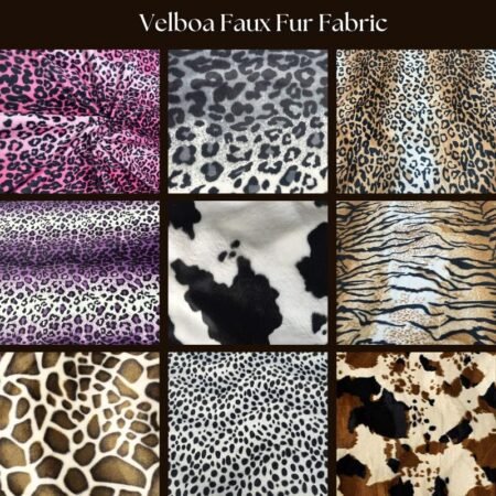 Animal Print Velboa Faux Fur Fabric by the Yard
