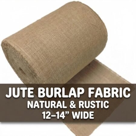 Natural Jute Burlap Fabric by the Yard - 12-14" Wide