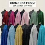 Sparkle Glitter Lurex Knit Fabric by the Yard