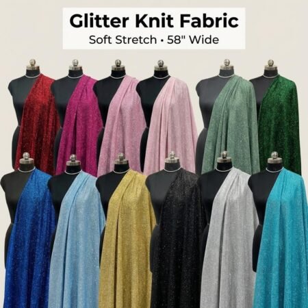Sparkle Glitter Lurex Knit Fabric by the Yard