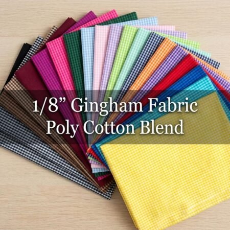 Gingham Fabric by the Yard – 1/8" Check Poly Cotton