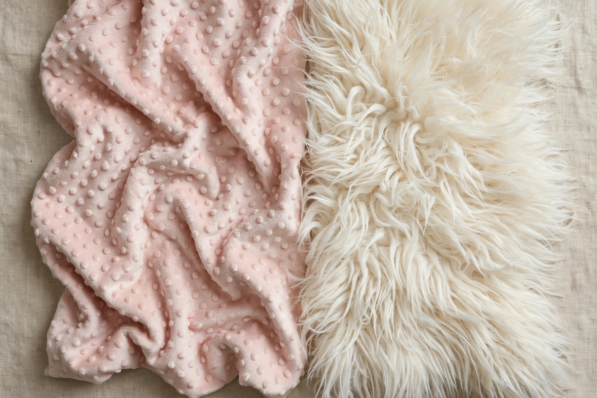 Minky vs faux fur fabric comparison