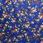 Rose Floral Poly Cotton Fabric by the Yard - Rose Flower Print, 60" Wide